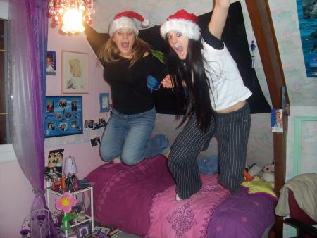  Ma dedel et moi en demoiselles Noël !! mdrr les gueuuules !!